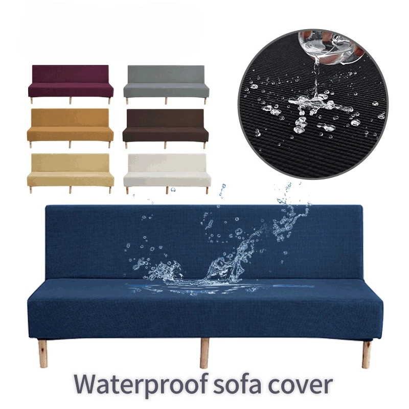 Waterproof Jacquard Sofa Bed Cover for Living Room 1/2/3Seater 120-210CM Futon Sofa Bed Cover 2026 Home Slipcover