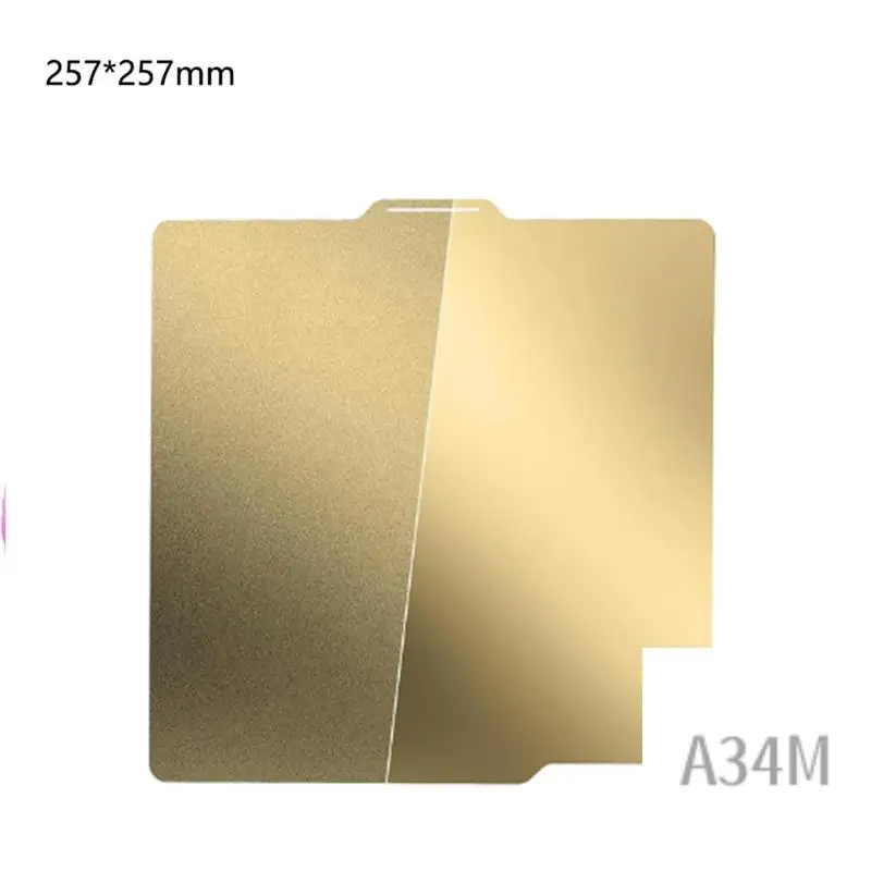

A34M-Build Plate Пружинная стальная пластина для Bambu Lab 3D X1/P1, двухсторонний лист PEI 257X257 мм