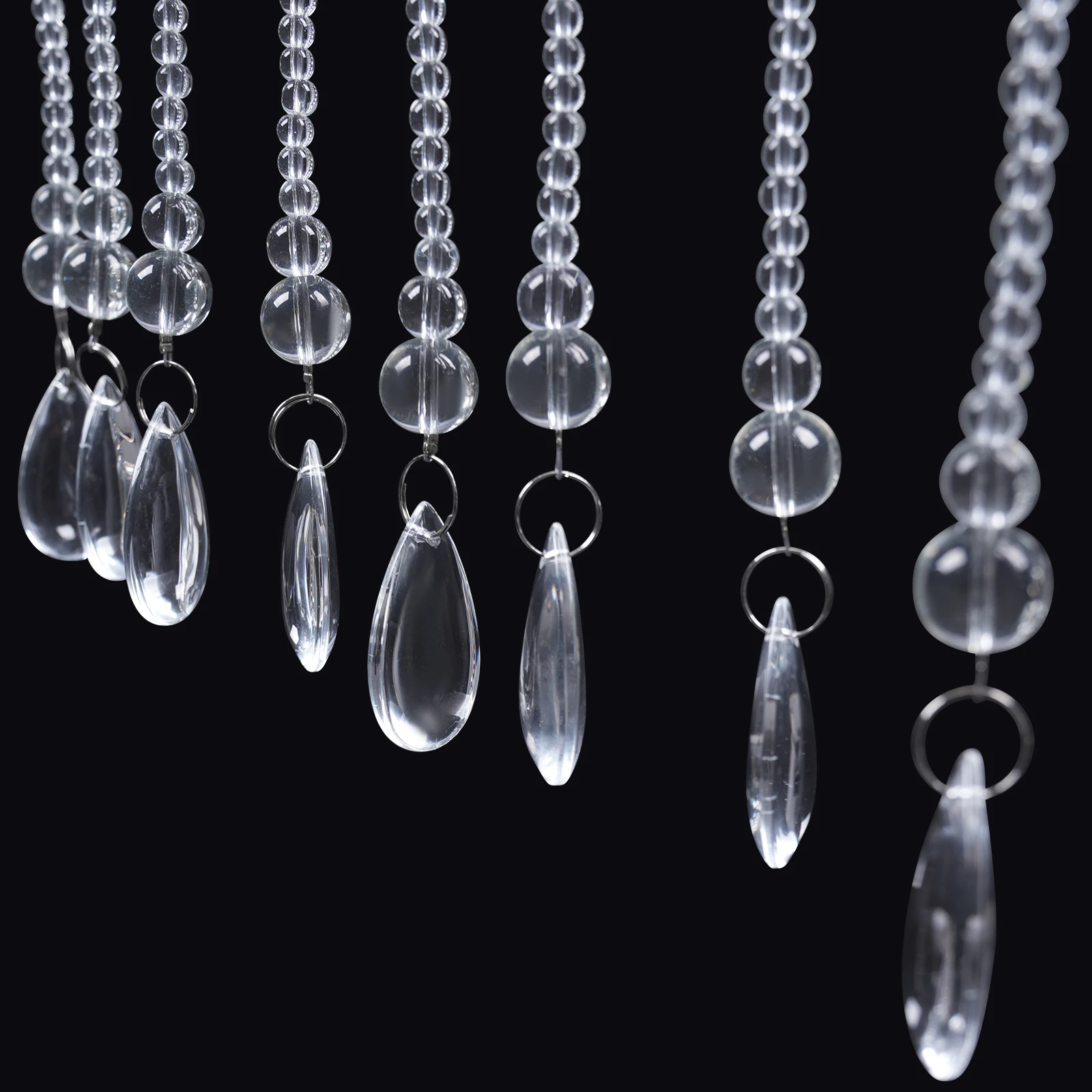 40 سلاسل ستارة مطرزة مقوسة ستارة كريستال معلقة ستائر خرز الباب للمدخل والمداخل والحمام #3