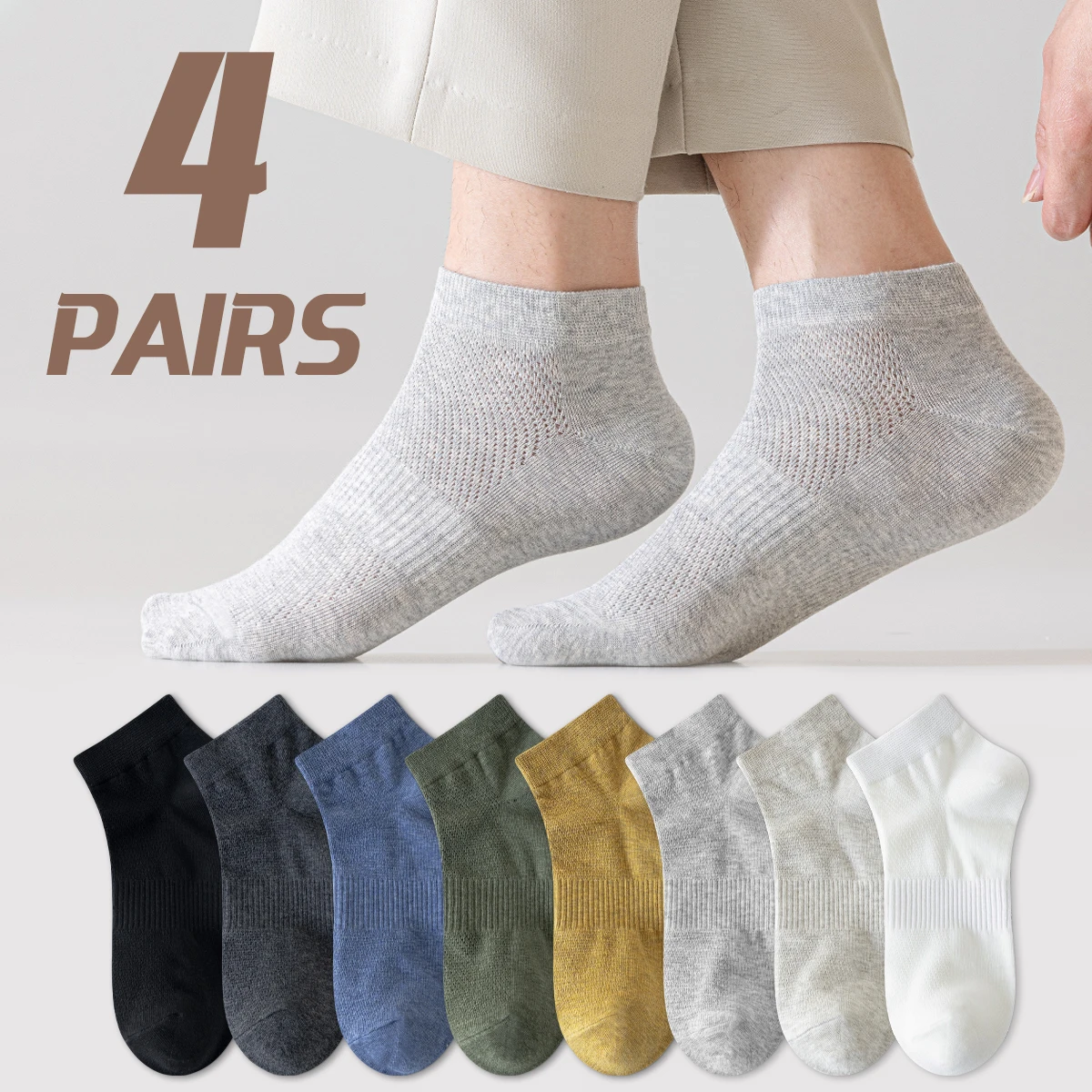 4-Pair Men's Cotton… - image