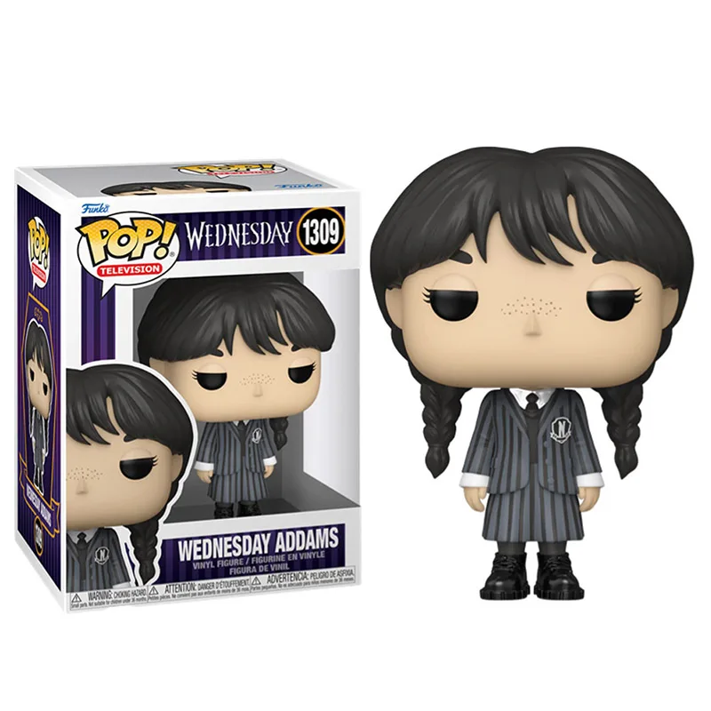 FUNKO POP TV Wednesday Vinyl Figure Toys #1309 Wednesday Addams Action Figure Toys Gifts for Kids Television Series