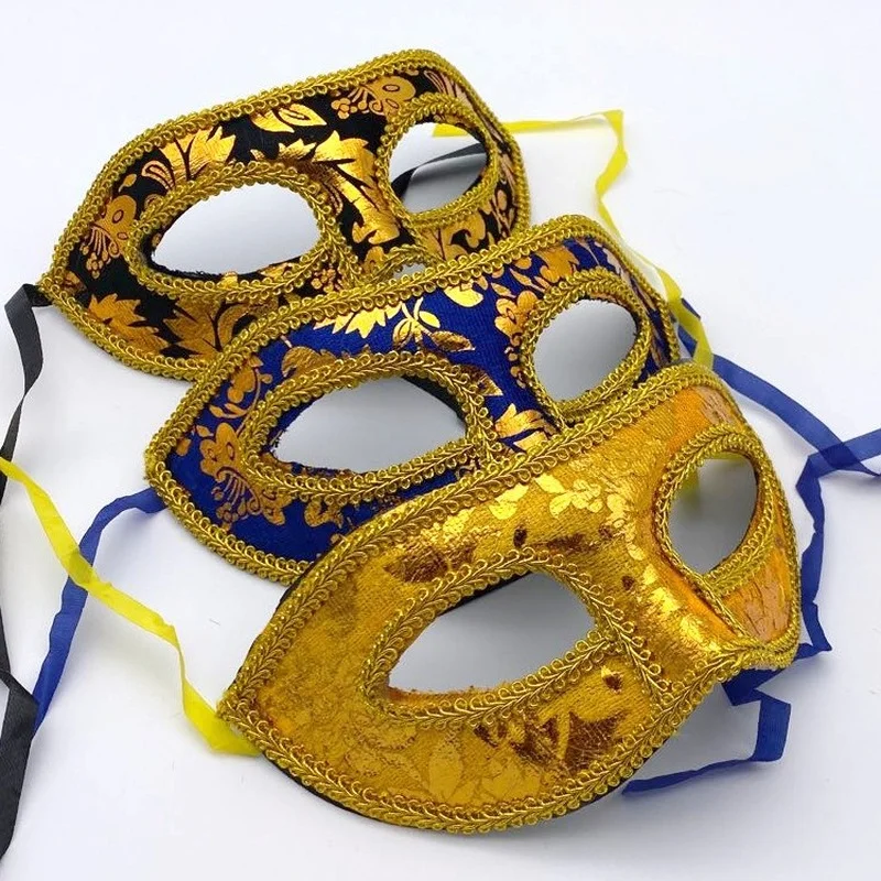 24pcs Unisex Venetian Masquerade Jazz Masks Vintage Flower Women Man Costume  Mardi Gras Carnival Party   Halloween