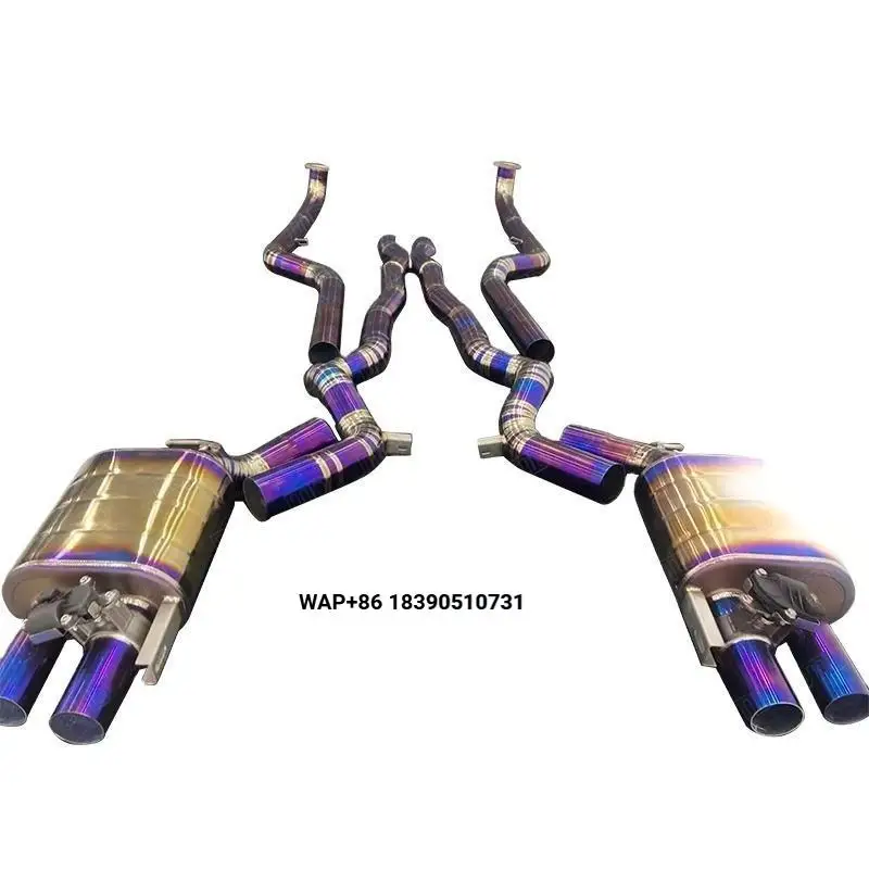 YIHONG Lightweight Polished Titanium Valved Exhaust System Catback Muffler with 1 Year Warranty for M6 F06 Models