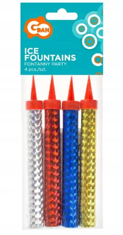 Gâteau fontaine Sparks longue bougie d'anniversaire 12 cm 4 pièces