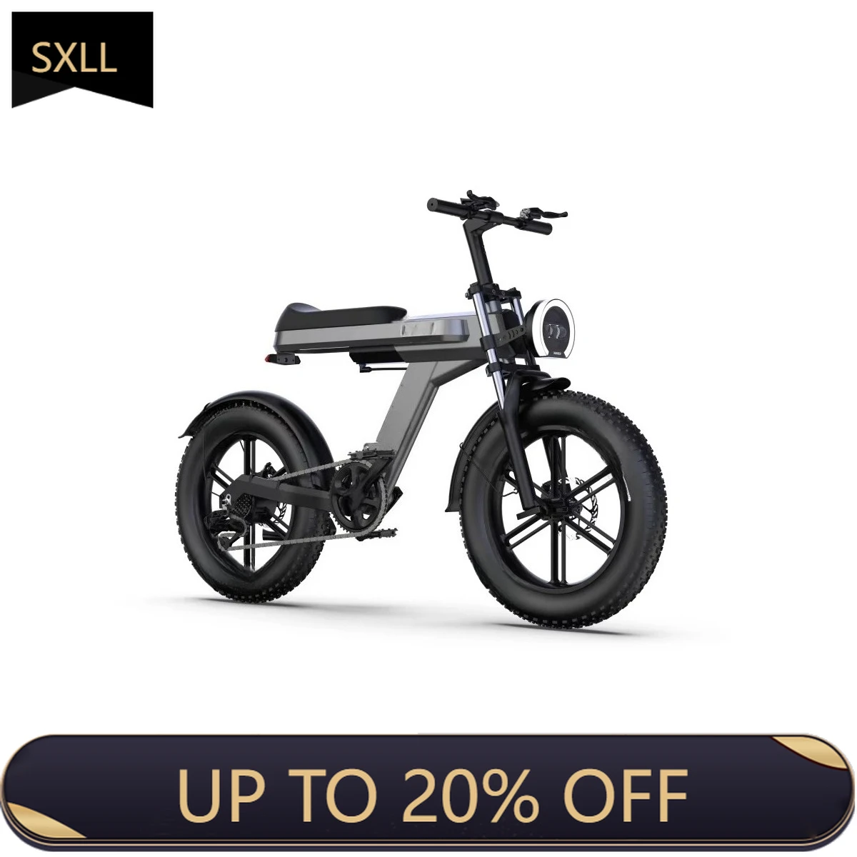 

SXLL Lithium battery 48V 15AH full suspension 20 inch fat tire power supply 1000W electric hybrid electric bicycle