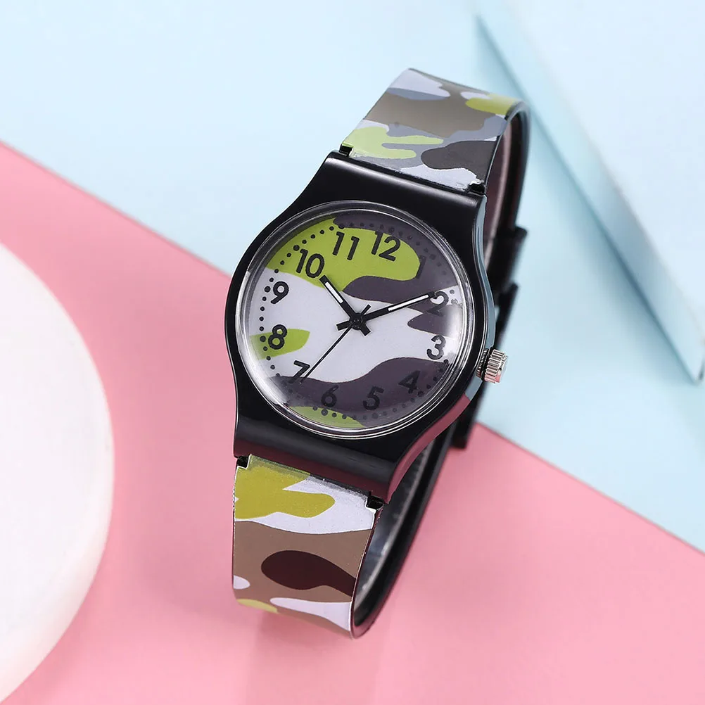 

Kids Quartz Durable Plastic Stainless Steel Camouflage Waterproof Portable Children Kids Watch Wristwatch Gifts