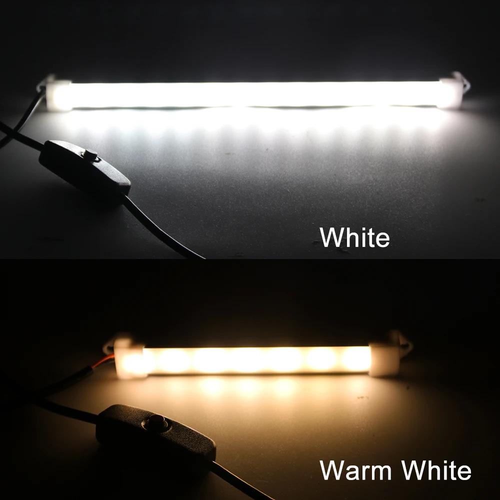 Barra de luz LED alimentada por USB, CC, 5V, SMD5630, tira rígida, cálida, Natural, fría, blanca, tubo de lámpara, 10CM, 20CM, 50CM, luz de armario