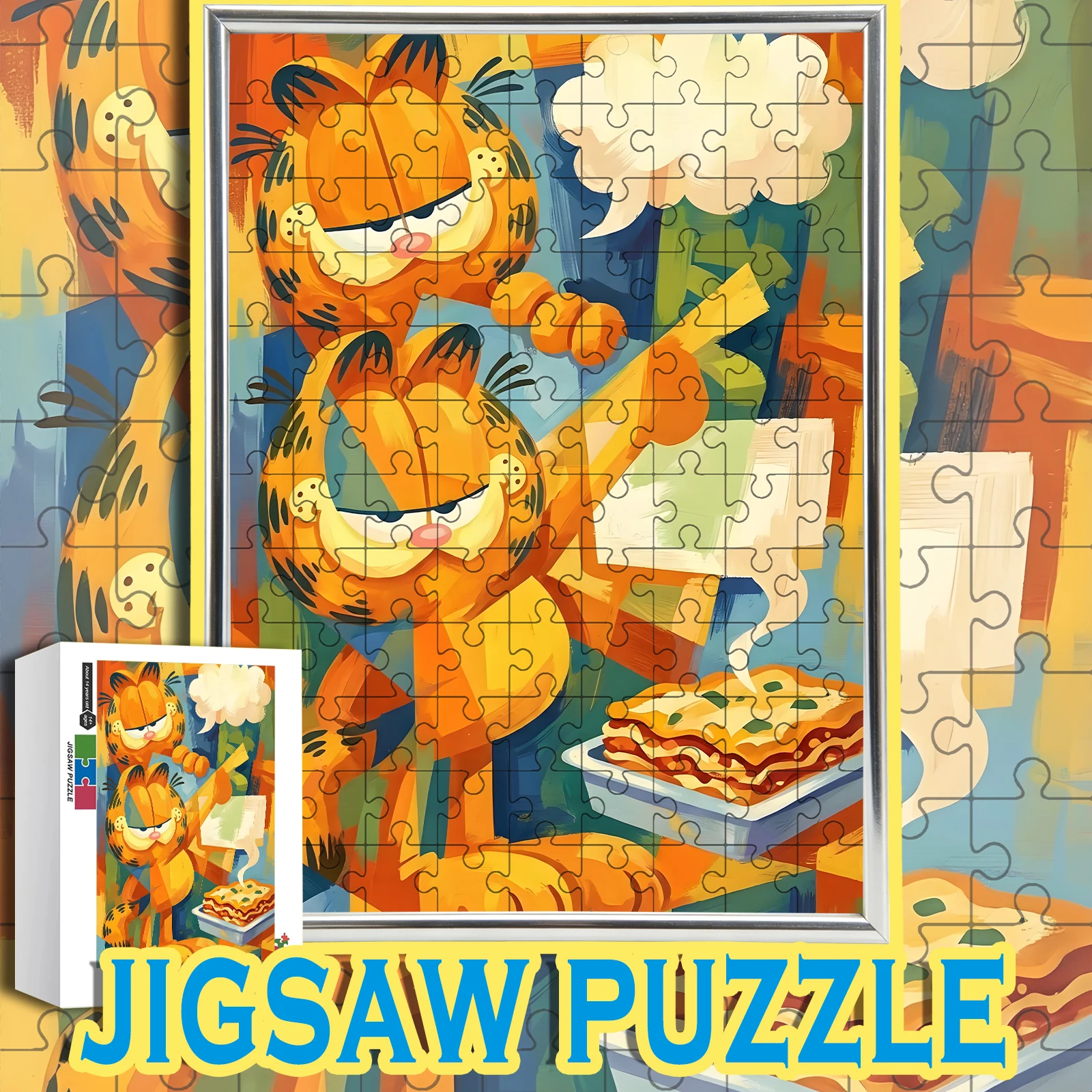 

Современный абстрактный пазл с двойным изображением Гарфилда, 108-1000 деталей, деревянный, для домашнего декора