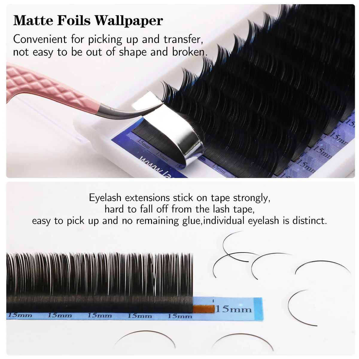 Lashonly Ellipse Flat Lashes Super Dark Matte Split Tips Natural Eyelash Extensions Faux Mink Soft Gentle Eye Beauty