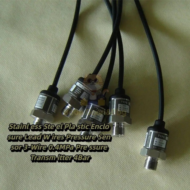 St Ainless St Eel Pl Astic Enc Losure Lead Wires Press Ure Se Nsor 3-Wire 0.4MPa Press Ure Trans Mitter 4Bar