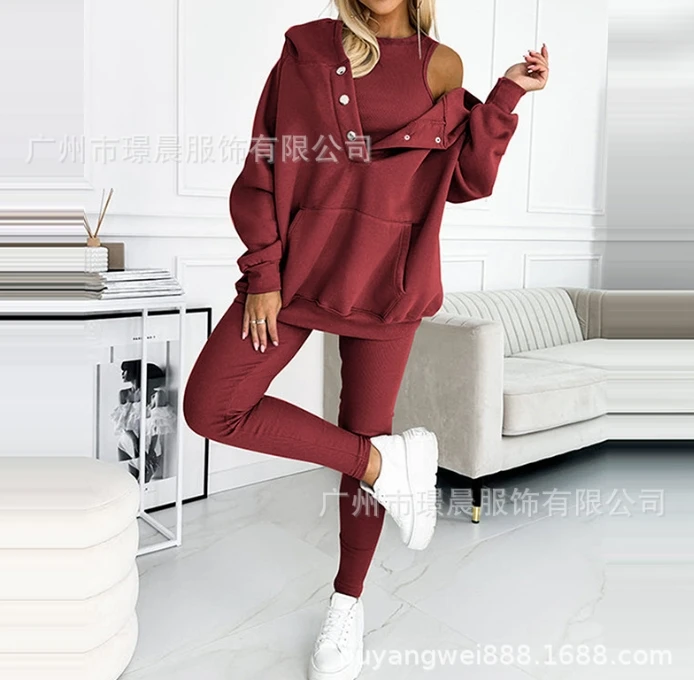 

2024 Autumn Spring Female Clothing Womens Elegant Two Piece Sets Outfit Women's Comfortable Loose Sports Set