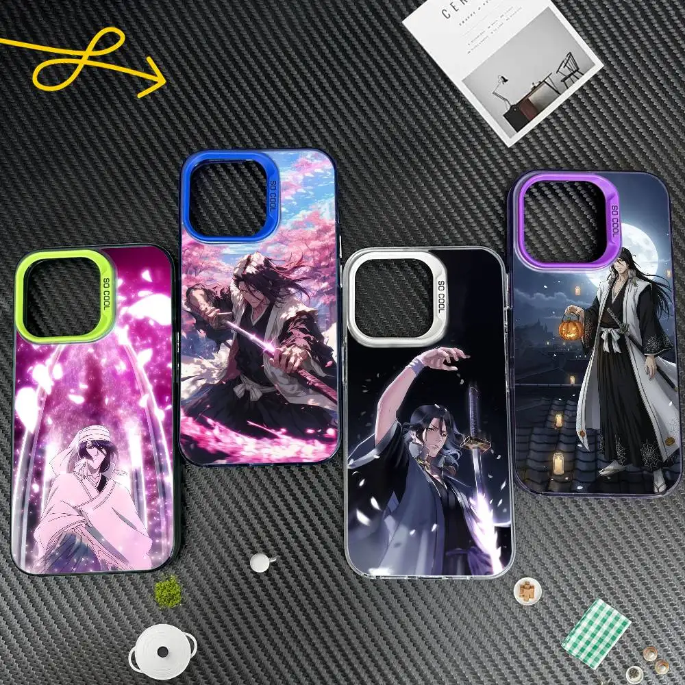 

B-Bleach Anime K-Kuchiki Phone Case For iPhone 16,15,14,13,12,17,Pro,MAX white Matte Shockproof Cover
