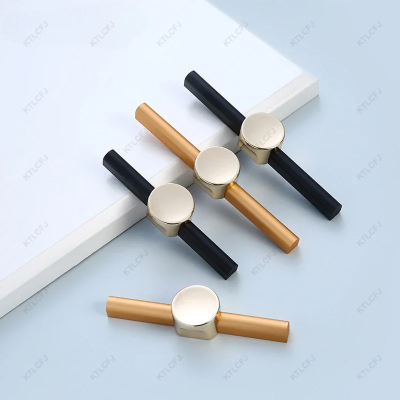 Modern Minimalist Elongated Aluminum Alloy Handle Door Cabinet Wardrobe Door Handle Black Gold Drawer Handle Hardware Accessory