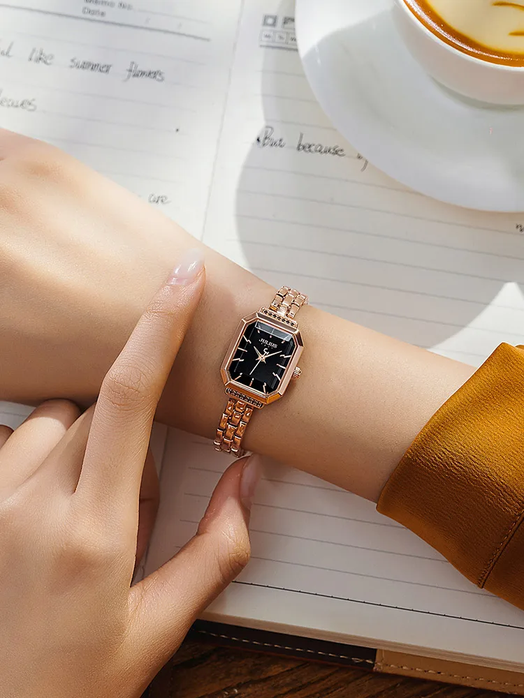 SALE Mother-of-pearl Women's Watch Julius Japan Quartz Hours Fine Fashion Dress Bracelet Rhinestone Birthday Girl's Gift Box