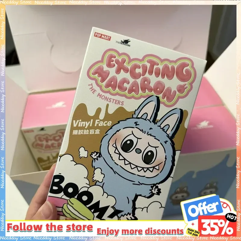 

100% Original Labubu V1 The Monster Macaroon Blind Box Vinyl Face Genuine Version Labubu Series Keychain Bag Pendant Collectible