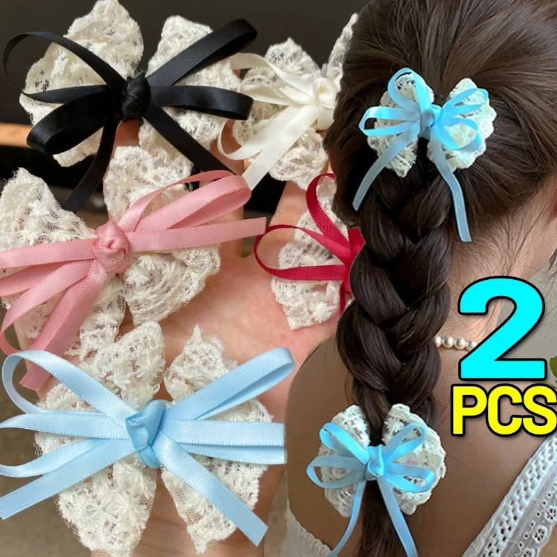 

Lace Bow Hair Clip Women Fashion Handmade Ribbon Elegant Hairpin Korean Casual Barrettes Hair Accessories Party Wedding Headwear
