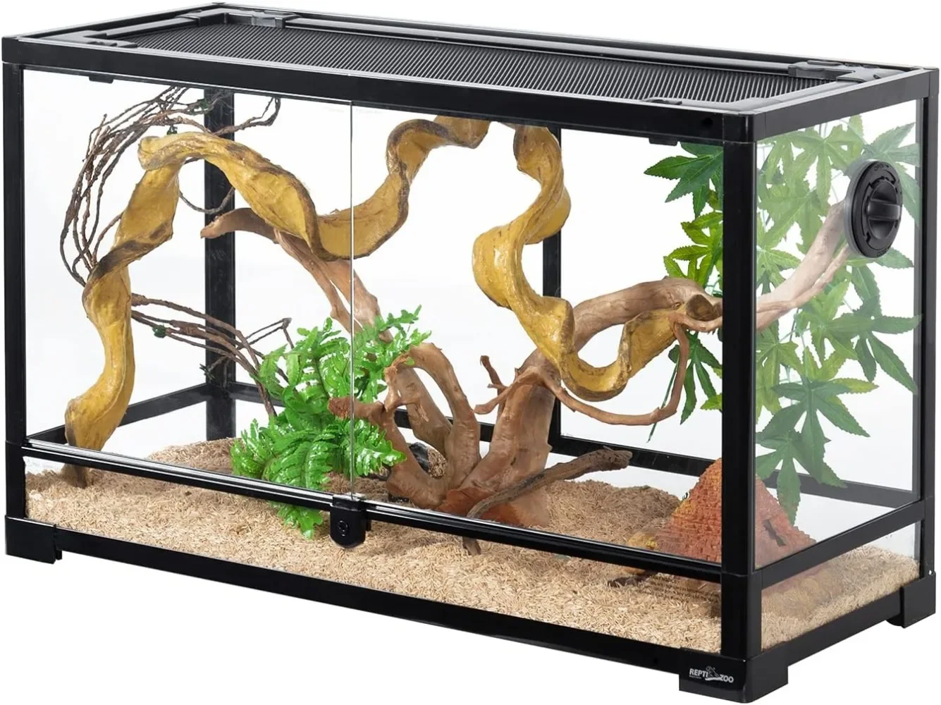 Tempered Glass Reptile Terrarium 30 Gallon Wide Reptile Tank 30