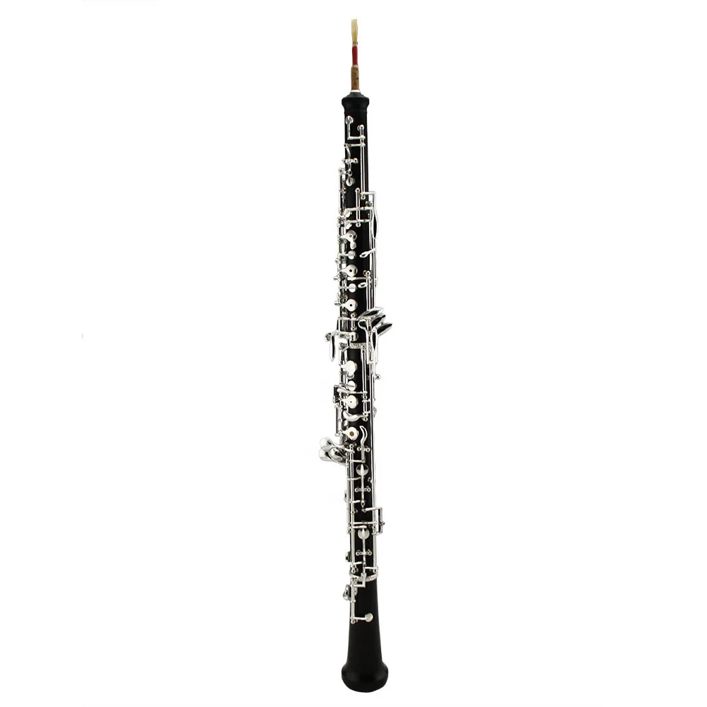 Professional Musical Instrument Plated Key Semi Automatic Octaves Oboe OEM Professional Ebony Body Silver
