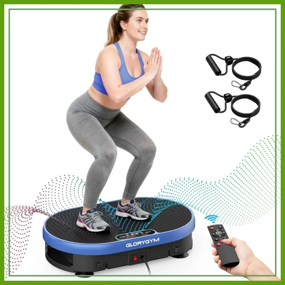 

Vibration Plate Exercise Machine for Lymphatic Drainage, 120 Speed Levels, Remote Control, Full Body Workout, Compact Home Gym