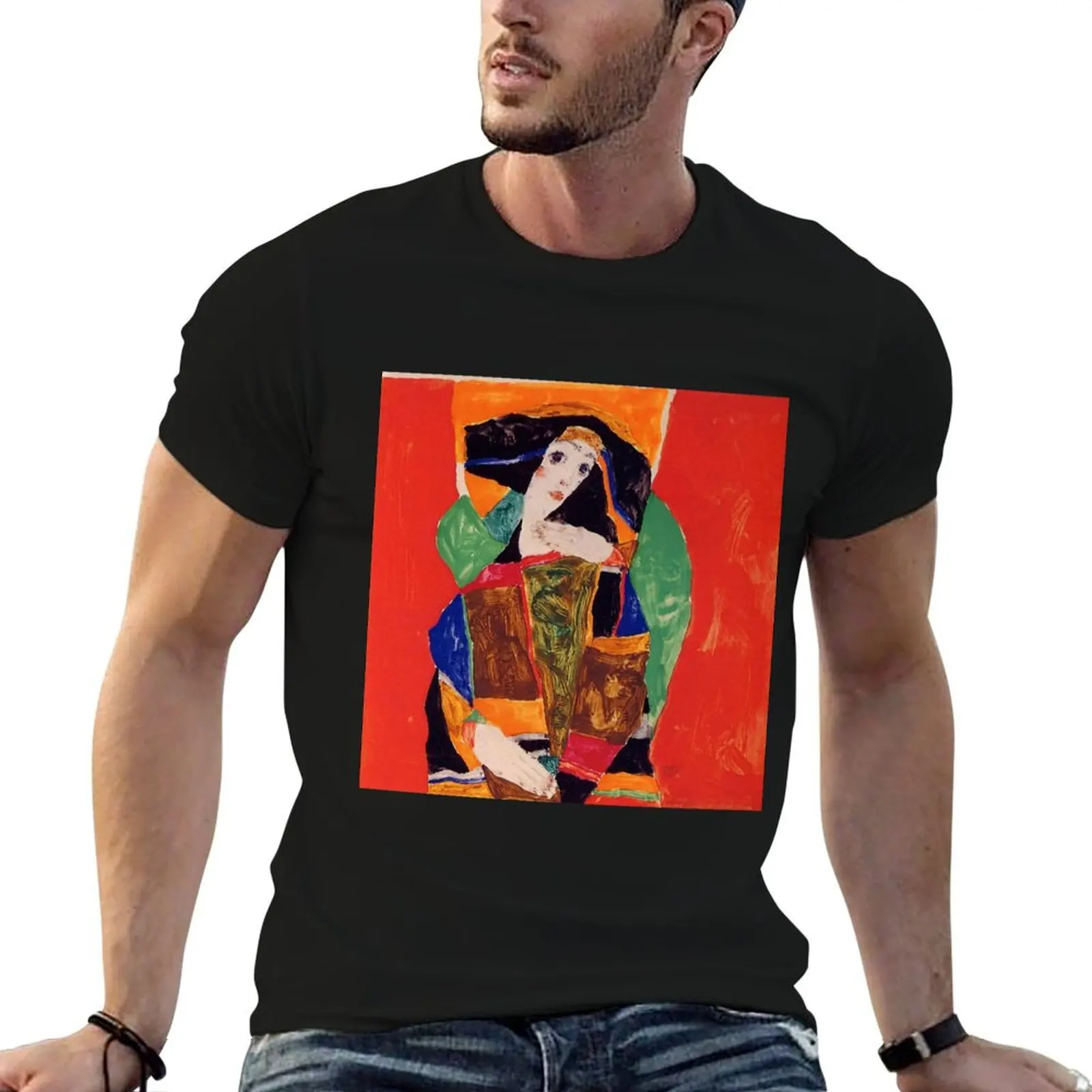 

Egon Schiele Portrait of a woman, 1912 T-Shirt summer top custom t shirt mens tall t shirts