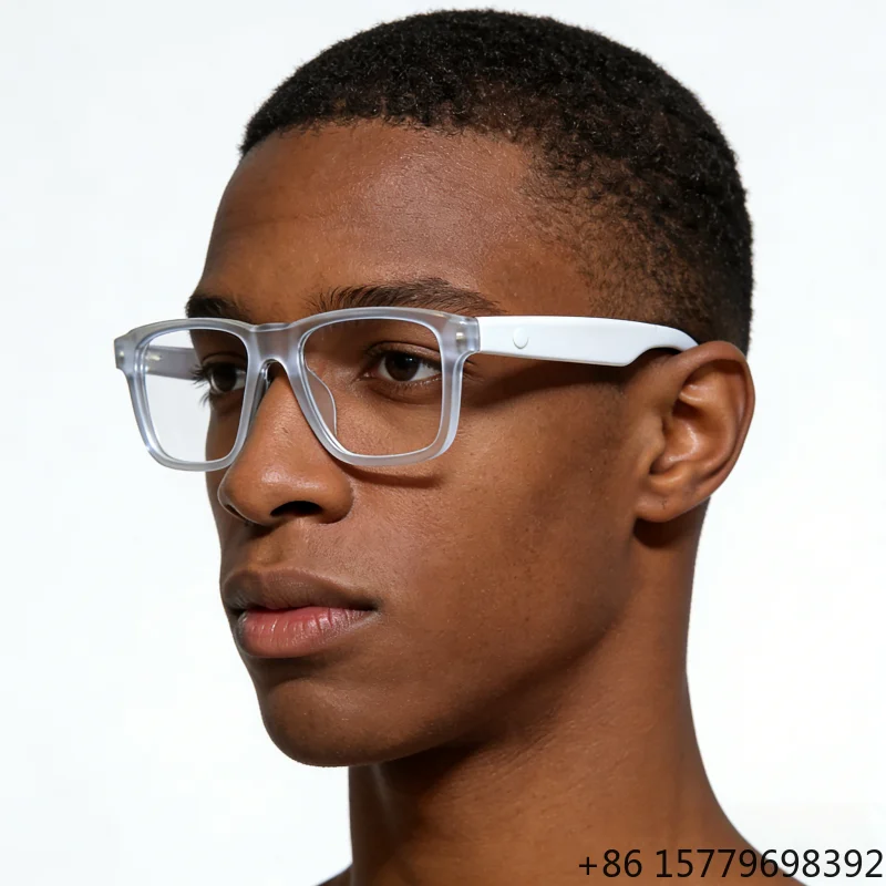 

High Quality Glasses AI OEM White Smart Sunglasses Audio Speaker IPX4 Magnetic Charging
