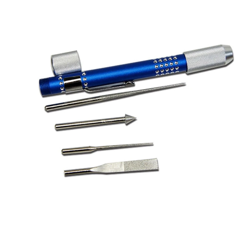 

4 in 1 Diamond File Set Sharping Tips Files Jewellery Hobby Carving Kit Compact Size Used for Jewellery Creamic Jade