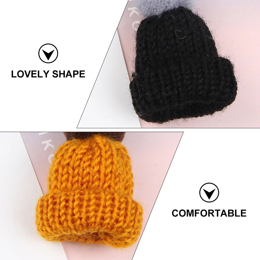 

Knitting Knitted Hat Winter Accessories Jewelry Decor Lollipop Mini Hats for Kids