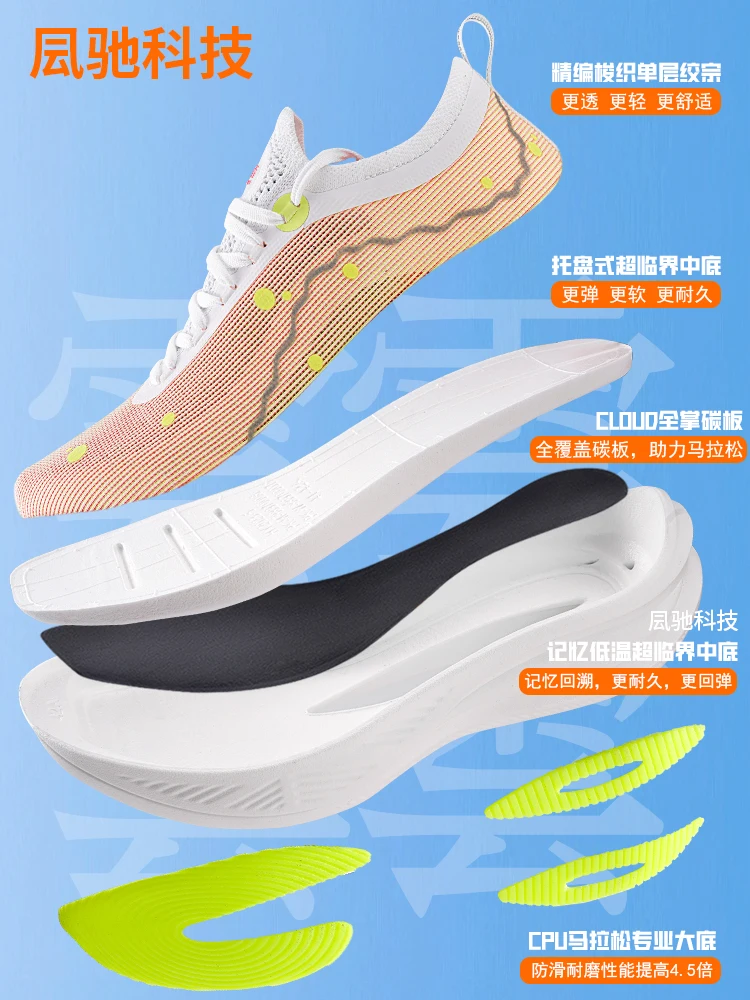 IRUNSVAN Sneakers For Men Full Palm Carbon Plate Running Suitable Heavy Runners Sport Shoes Non-Slip Outdoor Athletic 36-45