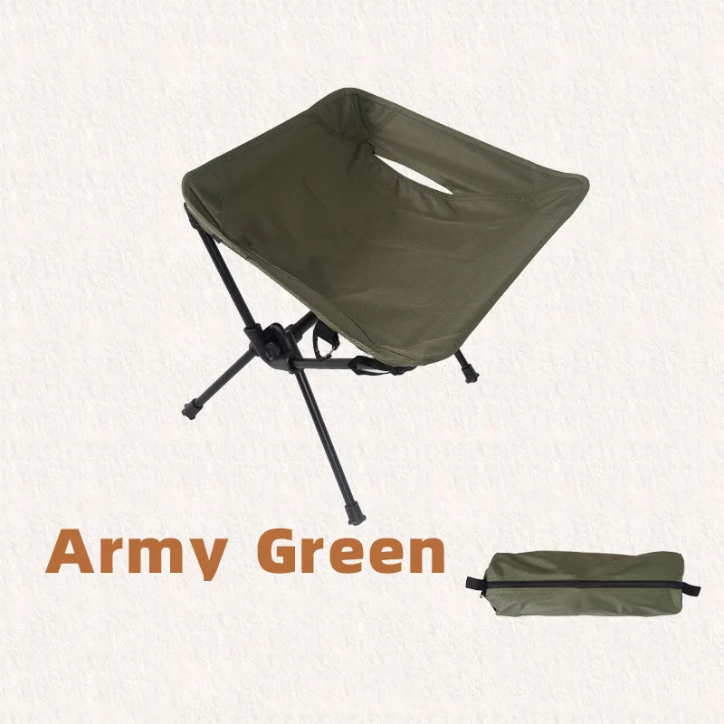 Outdoor Camping Moon Chair Foldable Stool Portable Ultra Light  Aluminum Alloy Fishing Stool Travel Barbecue Leisure Stool