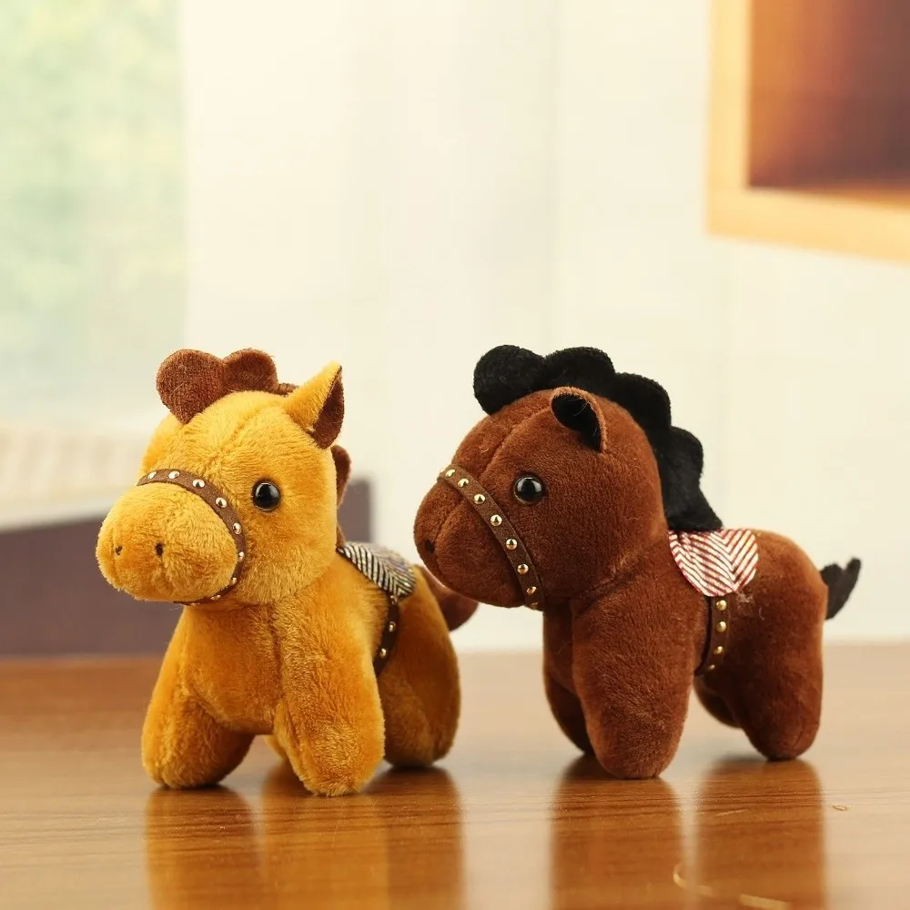 

Cartoon Pony Pendant Steed Doll Chinese Style Plush Horse Keychain Fluffy Backpack Pendant Zodiac Pony Figurine