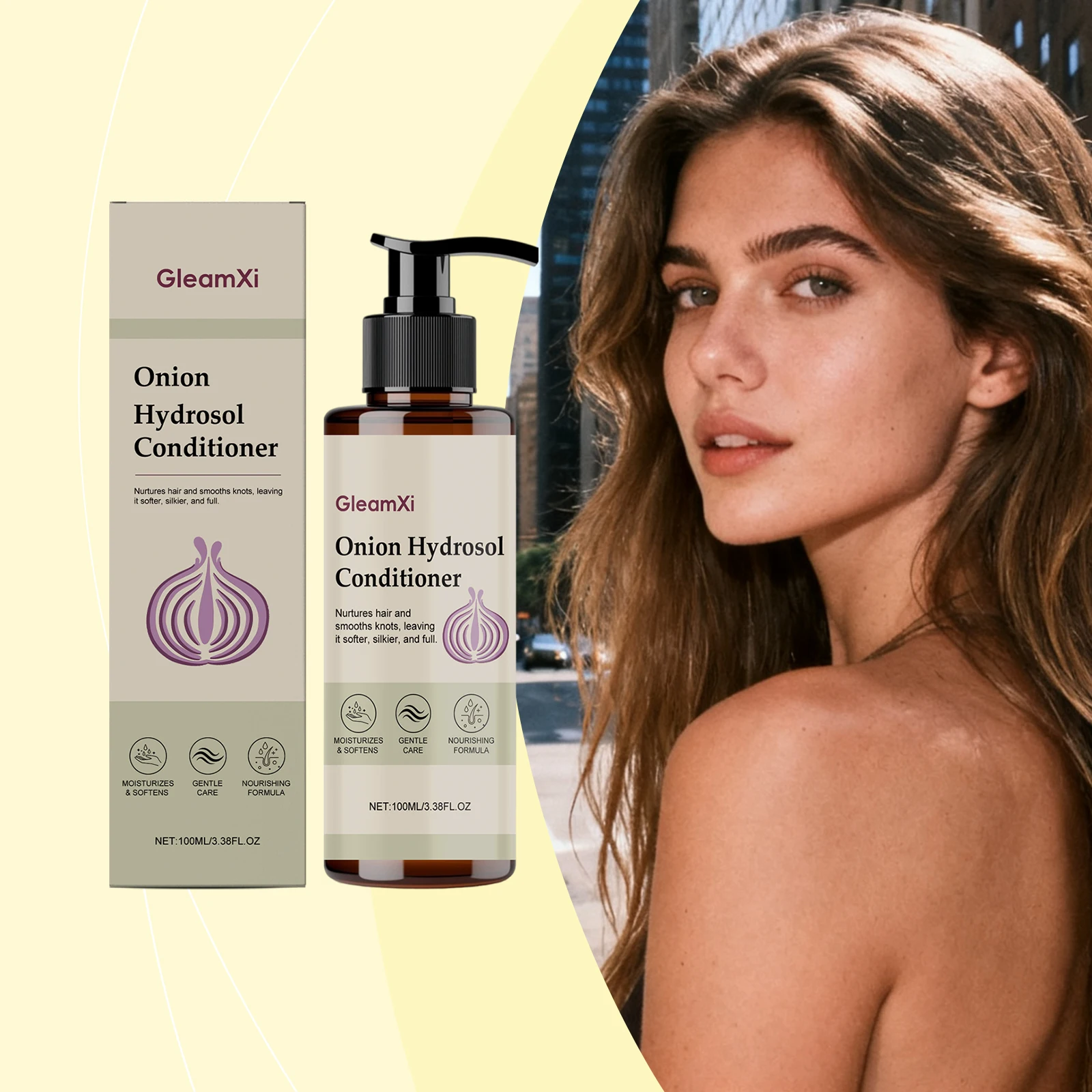 

Кондиционер для волос с экстрактом лука – разглаживает волосы, нежно увлажняет, удерживает влагу, придает блеск и уменьшает ломкость волос