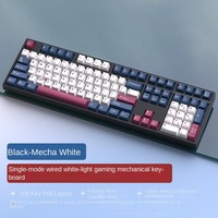 HJS H108 Mechanical Keyboard 108 keys PBT Keycaps Wired TYPE-C Single Mode Keyboard Gaming Keyboard Russian Korean VS RK918