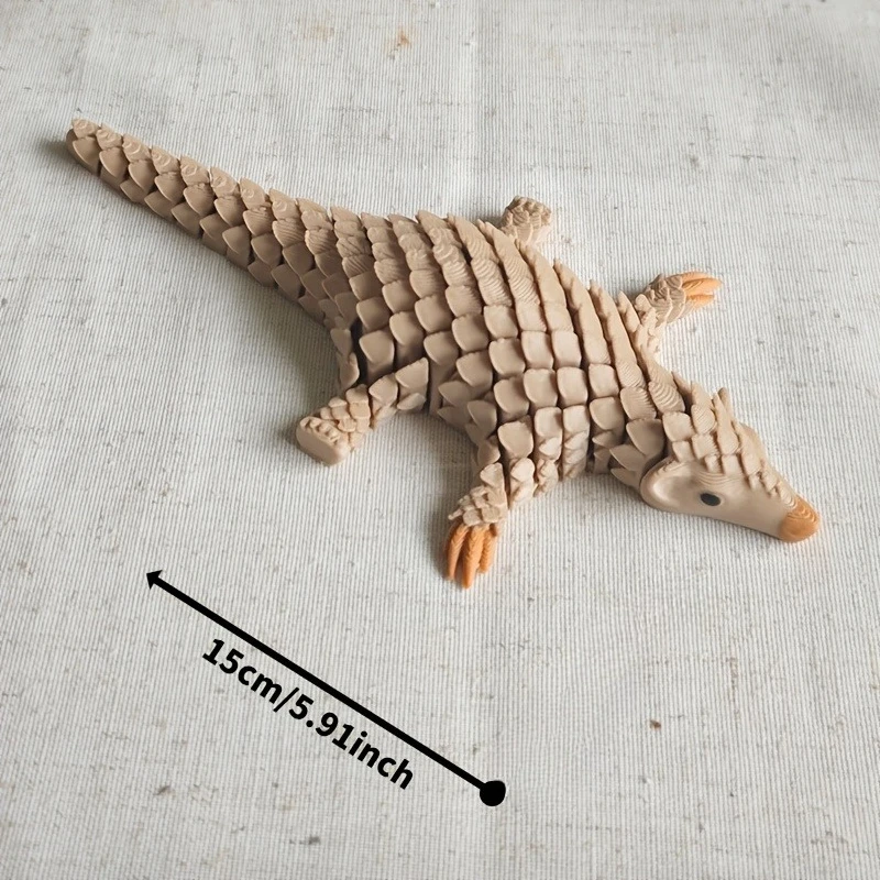 3D Printed Cute Pangolin Sculpture Hand-Painted Animal Figurine Office Desk Ornament Easter, Office Desk Decor, Party Decoration