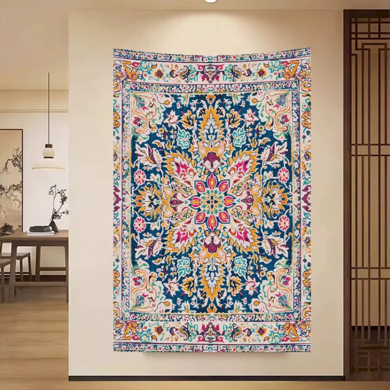 VIKAMA Persian Mandala Bohemian Tapestry Wall Hanging Aesthetic Room Decor for Bedroom Dorm Wall Art