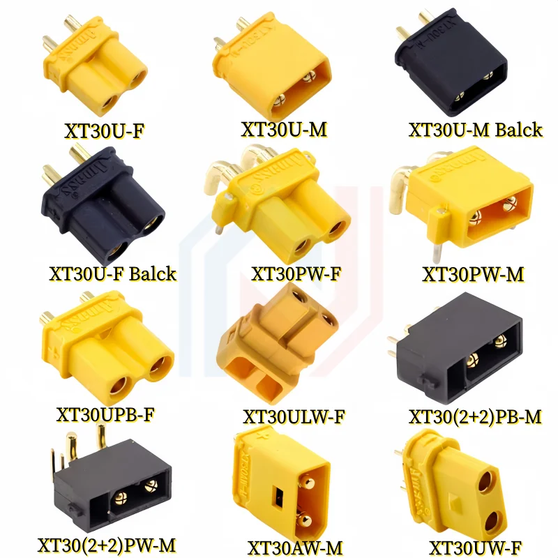 XT30 Mini Drone Power Battery Connector XT30U-M-F/XT30PW-M-F/XT30UPB-M-F/XT30ULW-F/XT30(2+2)-F/PB-M/PW-M/XT30AW-M/ICX301/XT30UD