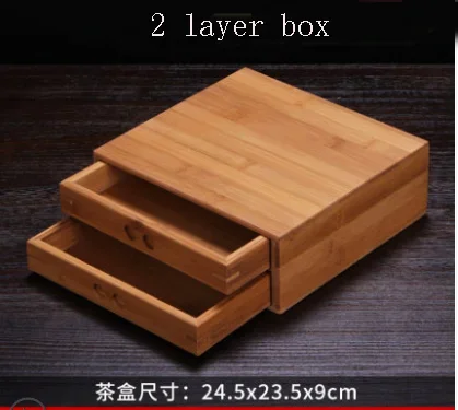 Bamboo Tea Box Caddies Needle Set Canister For Storage Puer Tea 357g Chinese Tea Pu-er Tea 1pc