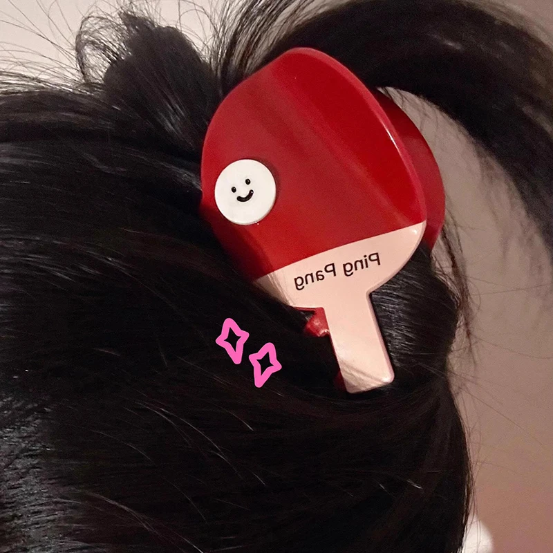 

Woman Table Tennis Racket Hair Claw Badminton Tennis Claw Clip Sports Style Headwear Creative Girls Hair Accessories