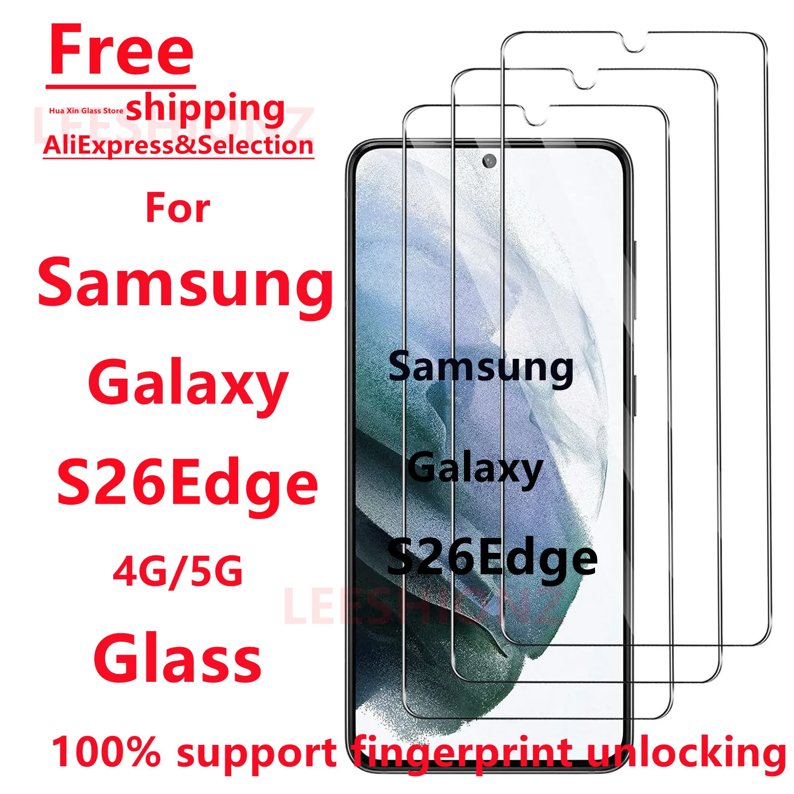 

1/4Pcs Tempered Glass Screen Protector for Samsung Galaxy S26Edge - Smartphone Protection Suitable for Samsung S26Edge Series