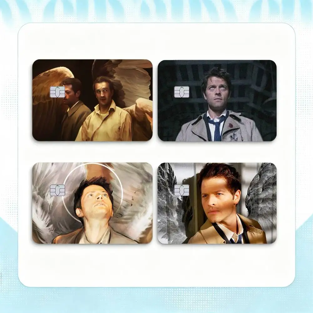 Castiel  Credit Card HD Stickers Small Chip Waterproof Sticker Game Card Decal Gift