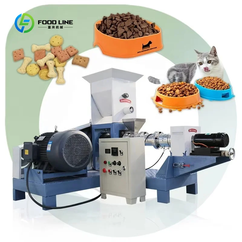 Customized 500kg/H Floating Fish Feed Dog Pet Treat Wet Pellet Food Extruder Production Make Machine