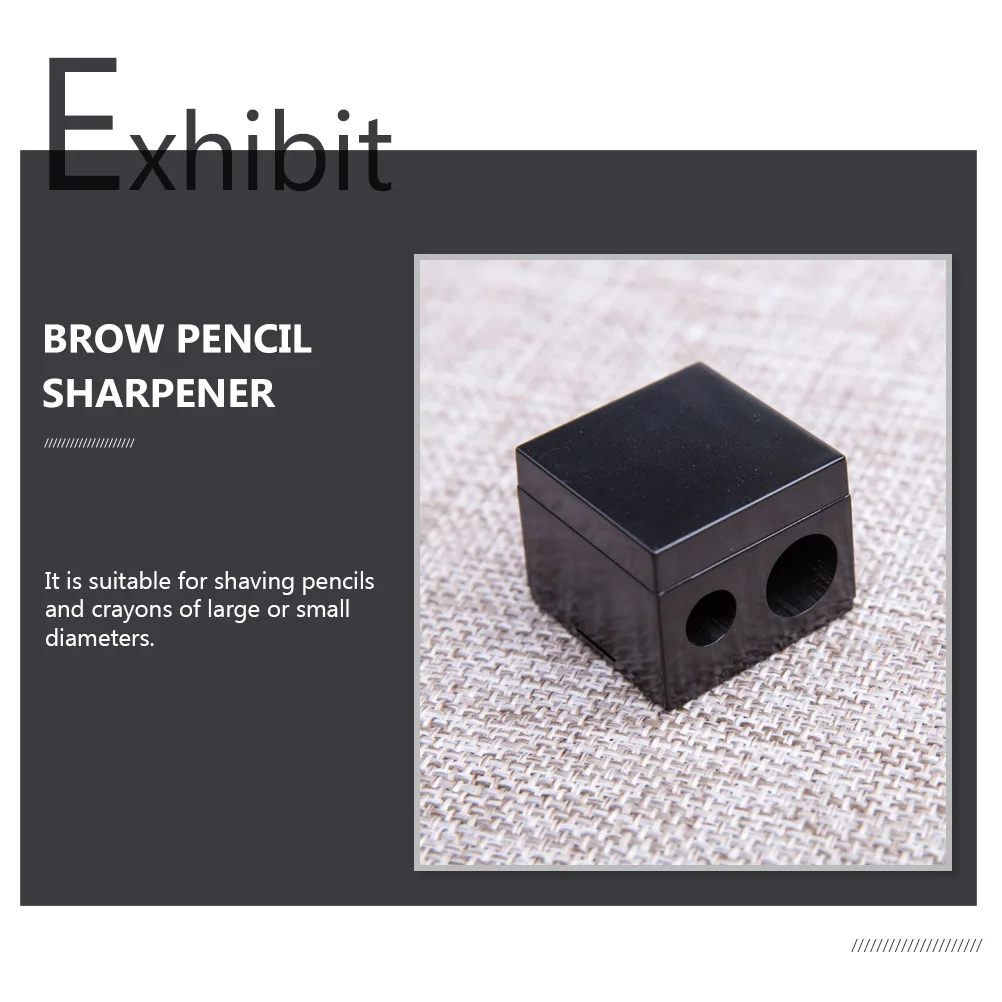 6 szt. Temperówka do ołówków do brwi z podwójnym otworem, narzędzia do makijażu brwi, kredki do golenia, duże i małe średnicy, wysokiej jakości materiał