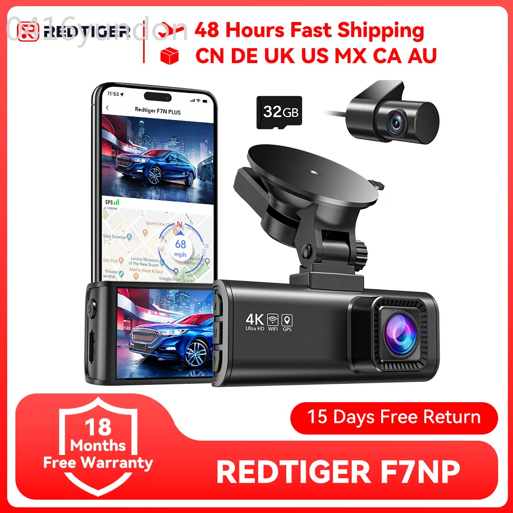 

Видеорегистратор REDITIGER F7NP 4K, 1080P HD, GPS, Android, Wi-Fi