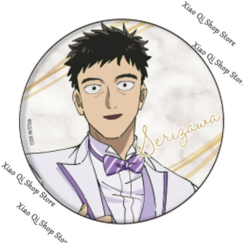 Mobu Saiko Hyaku Mob Psycho 100 Anime ambito traje blanco Kageyama Shigeo Reigen arataka insignia alto nivel de apariencia