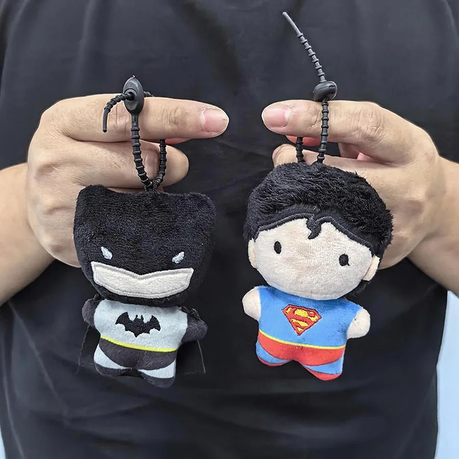 9cm Batman Superman Plush Keychain DC Justice League 9cm Harley Quinn Joker Cute Cartoon Movie Dolls Creative Christmas Gifts - view 3
