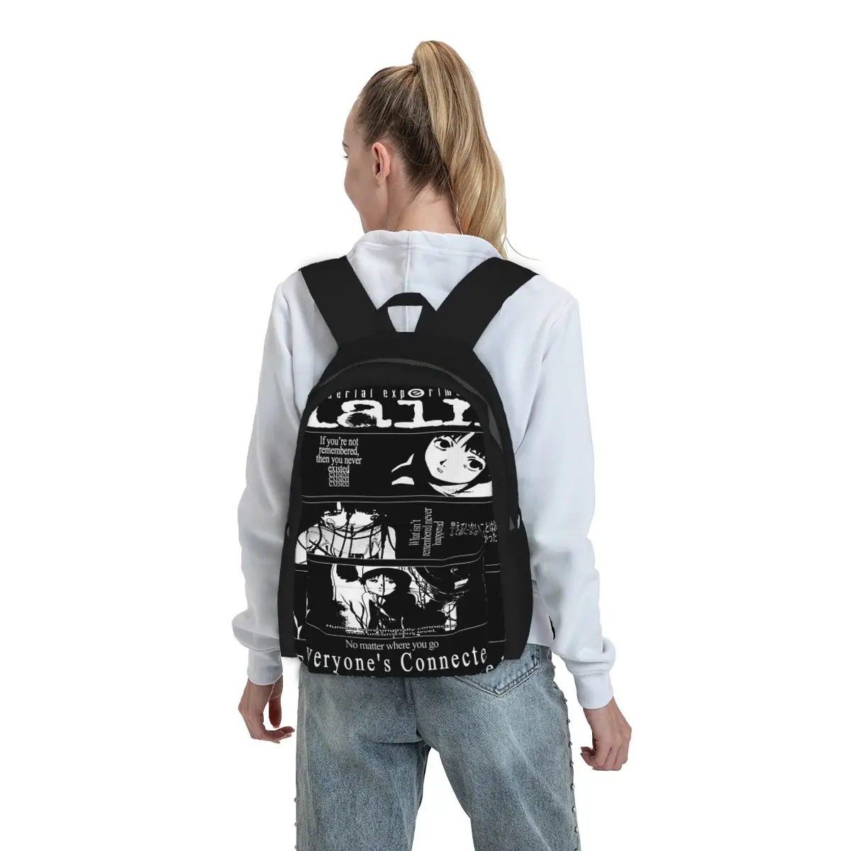 

Serial Experiments Lain Backpack Student BookBag Children School Bag Laptop Shoulder Bags for Men Women