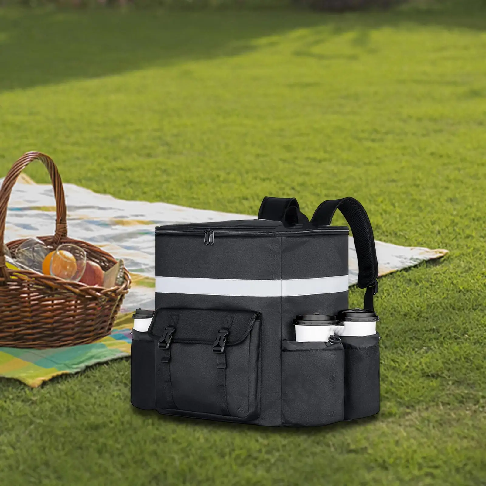 Large Cooling Bag Waterproof Insulated Handbag with Aluminum Foil Lining for Groceries Drinks Snacks Outdoor Picnic