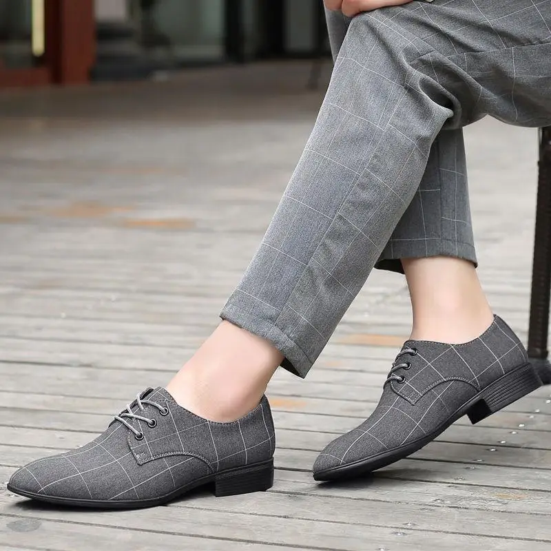 

Мужская официальная обувь больших размеров, легкая дышащая элегантная и классическая одежда 39, повседневная деловая офисная социальная обувь, мужская