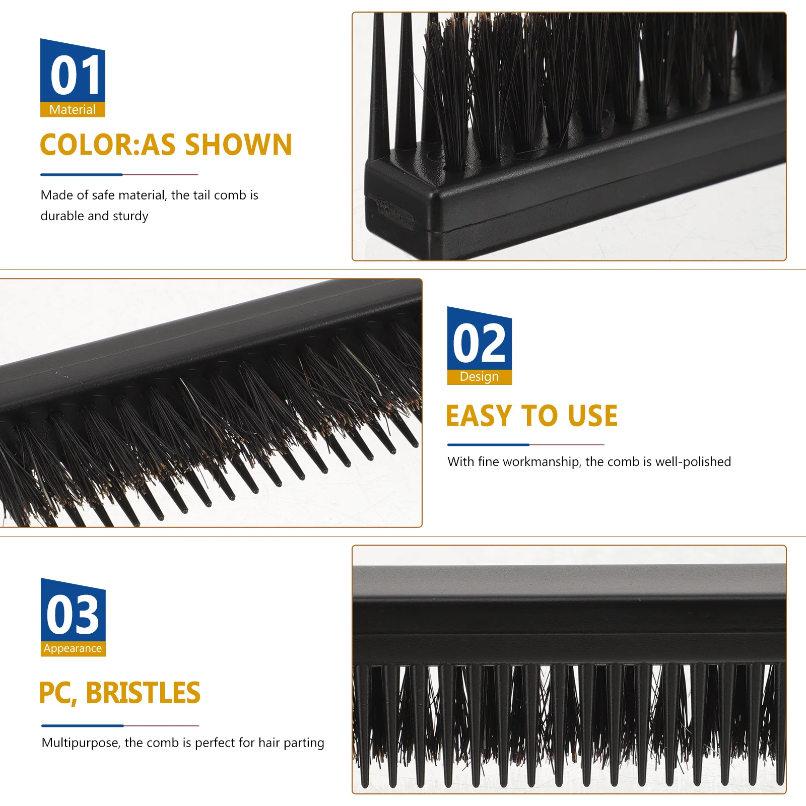 

Hair Parting Tail Comb Smooth Durable Styling Tool For Slicking Back Hair Multipurpose Lightweight Comb For Women Barbers