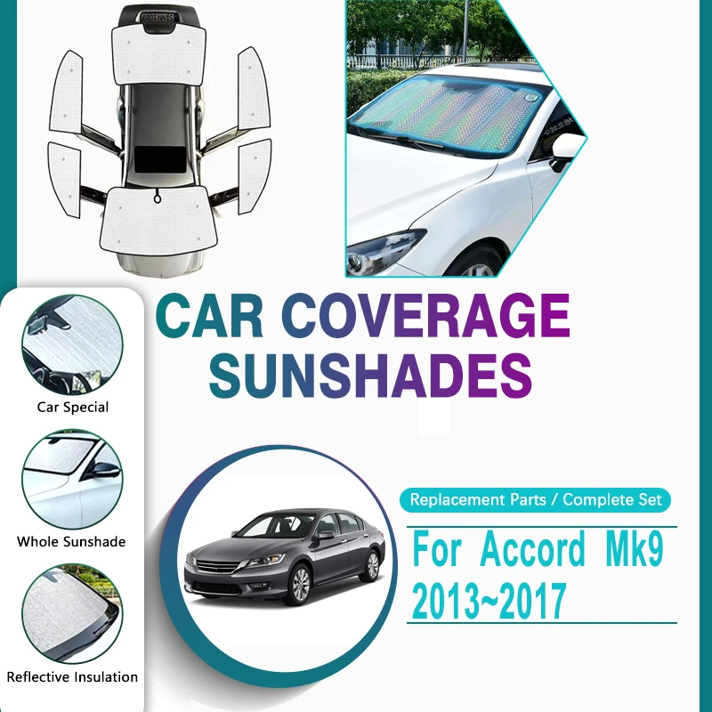 

For Honda Accord Accessories Mk9 2013 2014 2015 2016 2017 Auto Anti-UV Sun Visors Window Visor Sunshade Covers Car Accessories