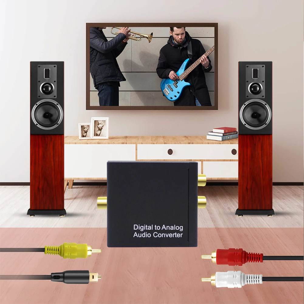 البصرية إلى 3.5 مللي متر مهايئ الرافعة الرقمية محوري SPDIF إلى التناظرية RCA 3.5 مللي متر جاك البصرية إلى L/R DAC فك محول DAC الرقمي #1